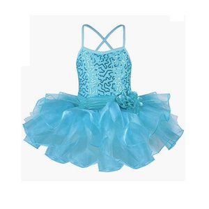 Girls Sequin Ballet Leotard Tutu - 5/6